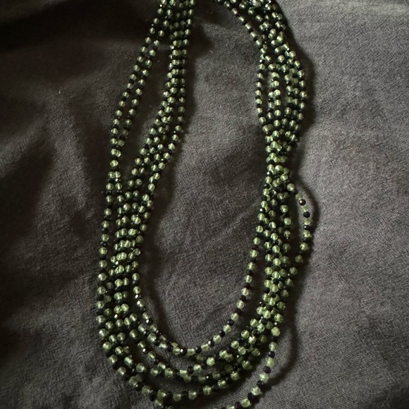 Jay King 5-Strand Green Peridot Black Spinel Waterfall-Design Necklace NIB! - Picture 4 of 5